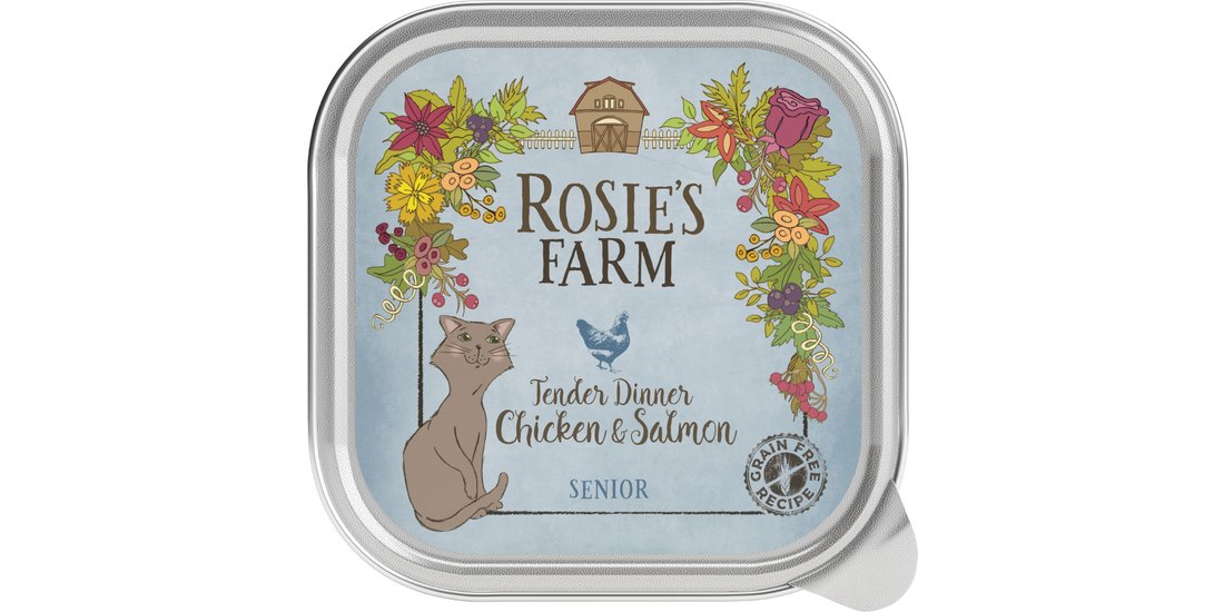 Rosie’s Farm Senior 32 x 100 g – Pollo & Salmone…
