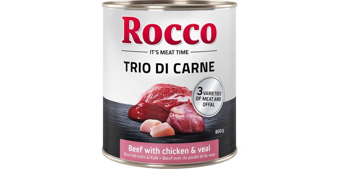 Rocco Classic Trio di Carne 24 x 800 g Alimento…
