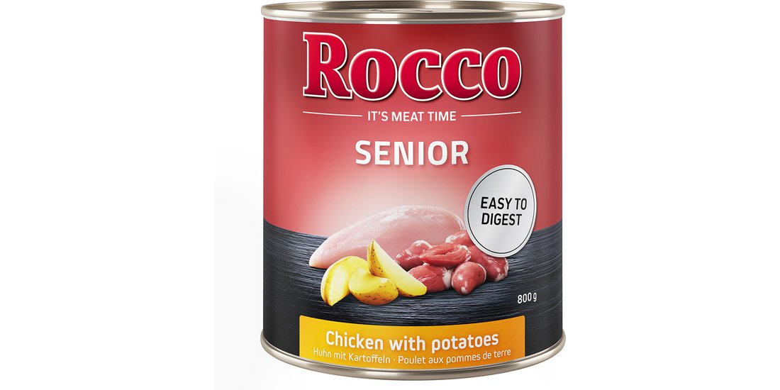 Rocco Senior 24 x 800 g umido per cane – Pollame…