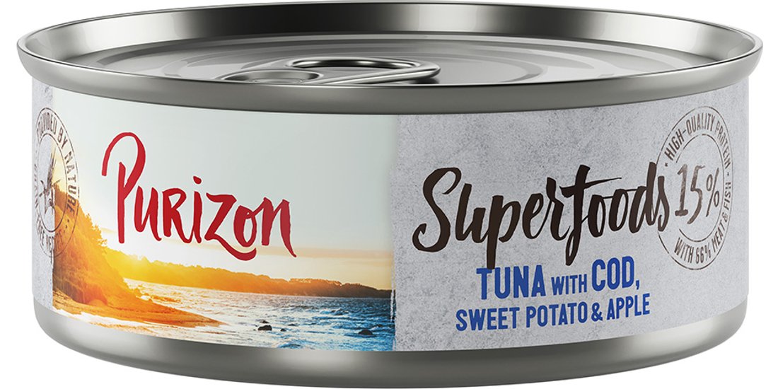 Purizon Superfoods 6 x 70 g – Tonno con Merluzzo…