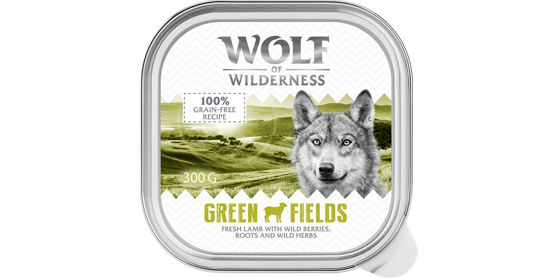 Wolf of Wilderness Adult 6 x 300 g – Green Fields…