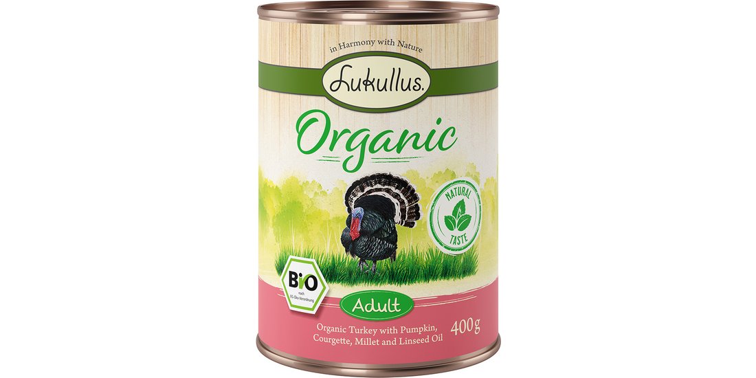 Lukullus Organic Adult Tacchino con Zucchine (…