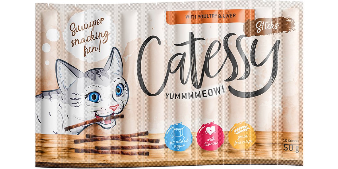 Catessy Sticks 10 x 5 g Snack per gatti – con…