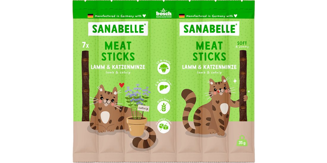 Sanabelle Meat Sticks – 35 g Agnello & Erba gatta…