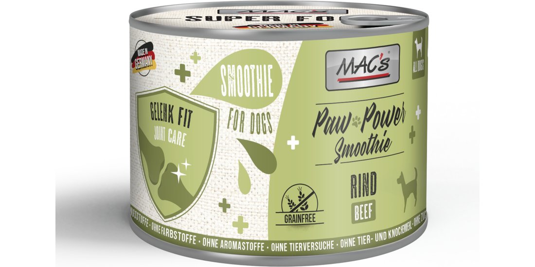 MAC’s Dog Paw Power Smoothie 12 x 185 g – Manzo…