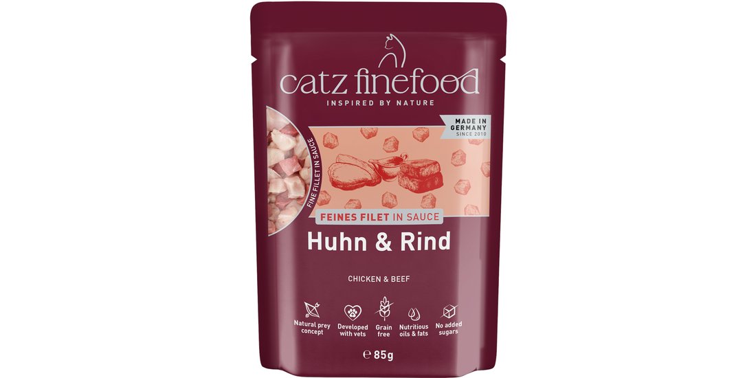 catz finefood Fillets 32 x 85 g – Pollo & Manzo…