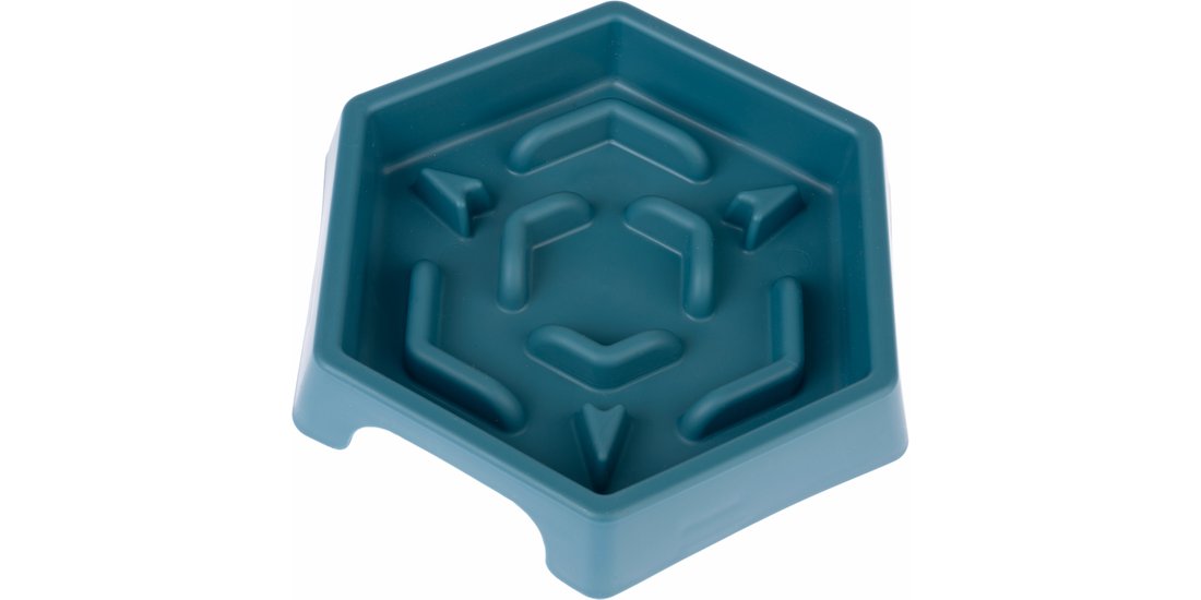 Ciotola per cani TIAKI Slow Feeder Blue Hexagon…