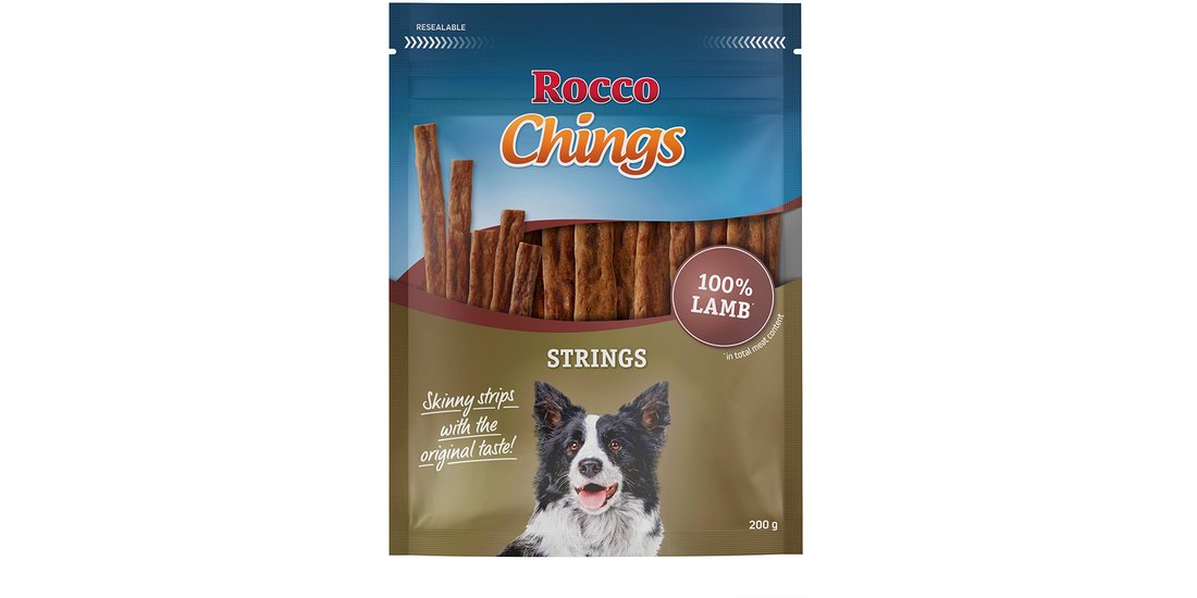 Rocco Chings Strings Snack per cane – 200 g Agnello…