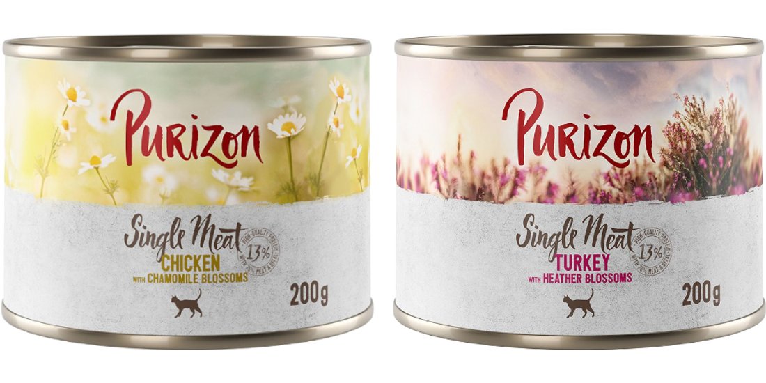 Purizon Single Meat 12 x 200 g – Mix: 6x Pollo…
