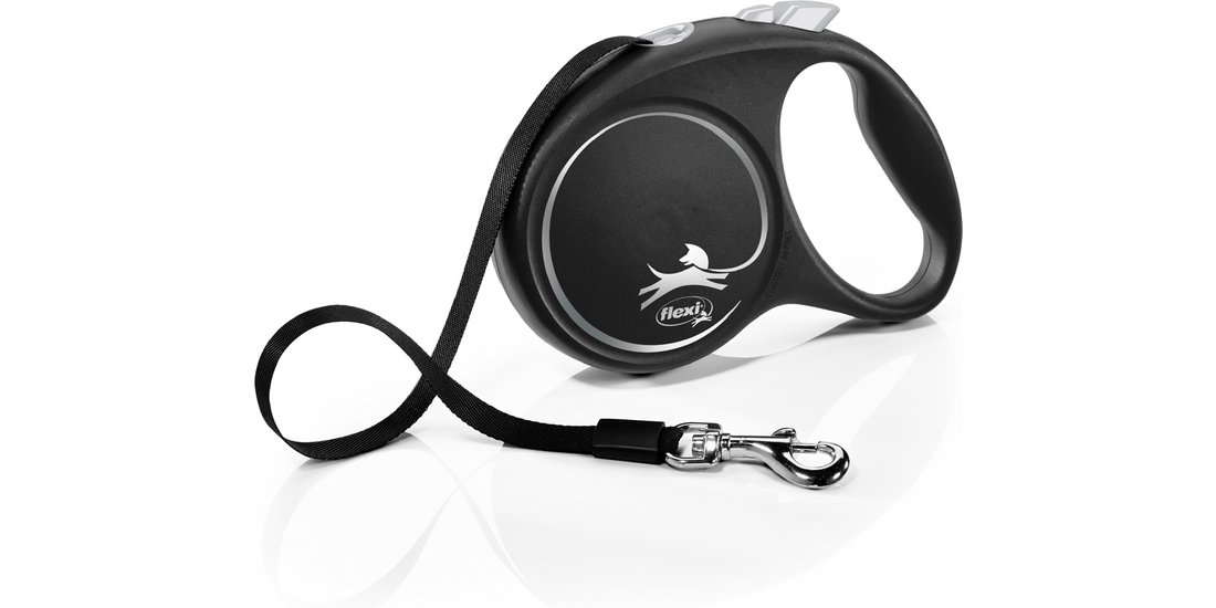 Guinzaglio avvolgibile a fettuccia flexi Black…
