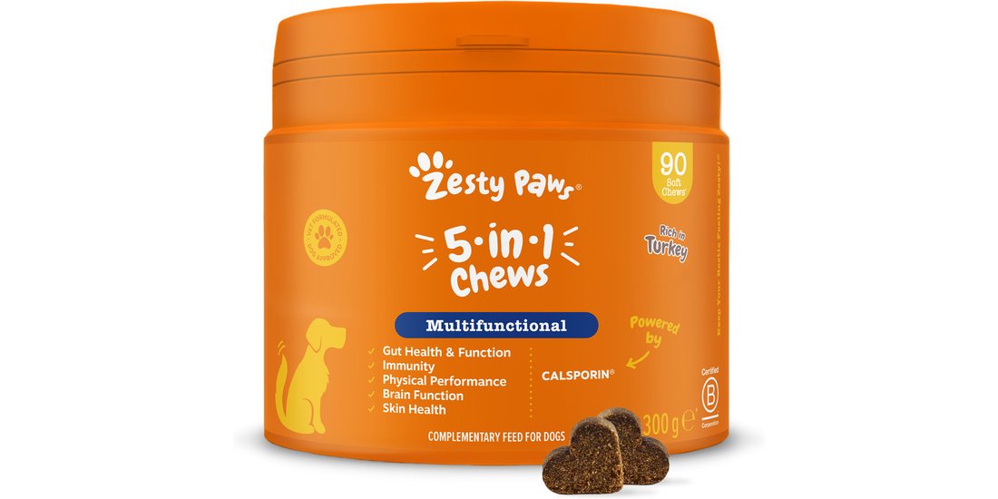 Zesty Paws 5-in-1 Chews Tacchino – 90 pz