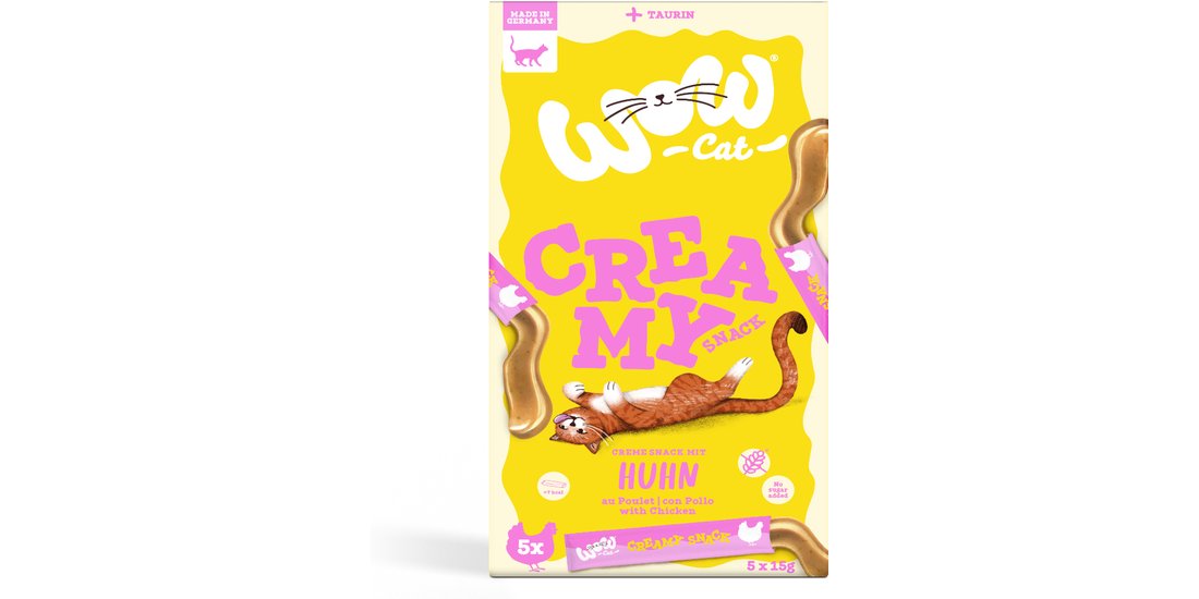 WOW Creamy Snack 5 x 15 g per gatto – Pollo