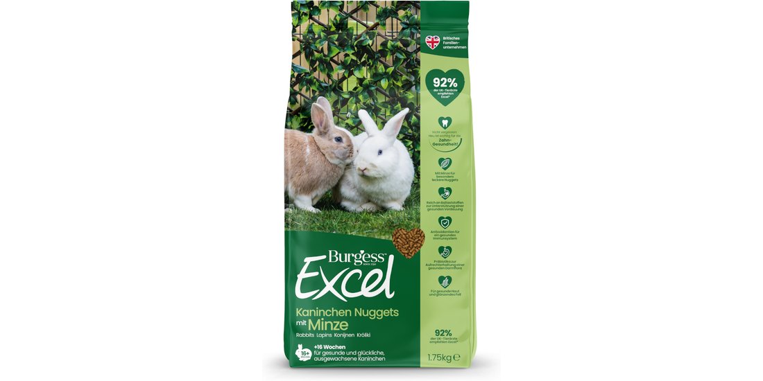 Burgess Excel Adult Pellet con Menta per conigli…
