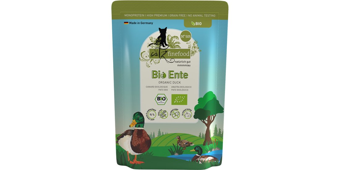catz finefood Bio 24 x 85 g – Anatra bio