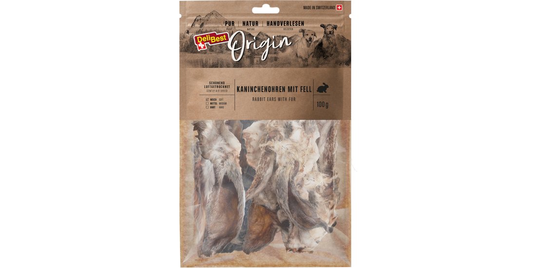 DeliBest Origin Orecchie di coniglio con pelo…