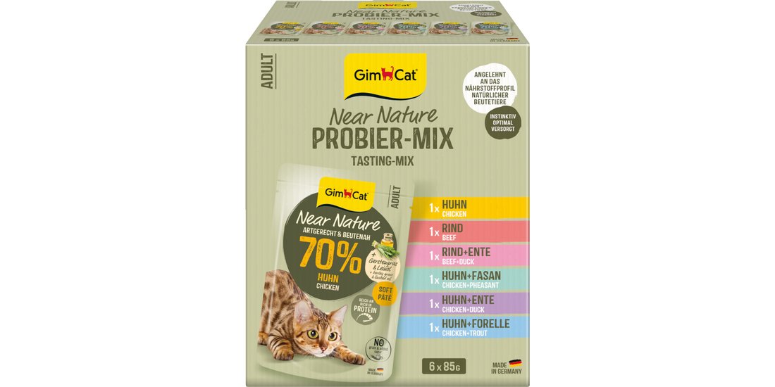 GimCat Near Nature Pacco misto 6 x 85 g Umido…