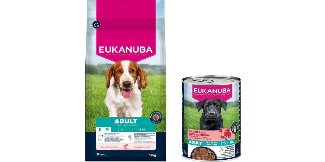12 kg Eukanuba Premium Nutrition + 3 x 400 g …