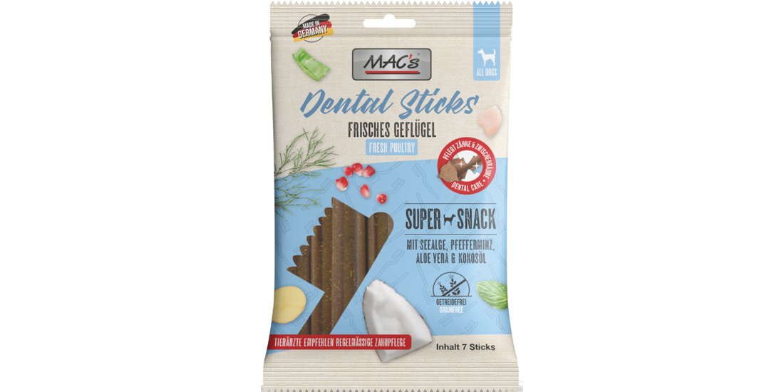 MAC’s Dog Dental Sticks – Pollame fresco