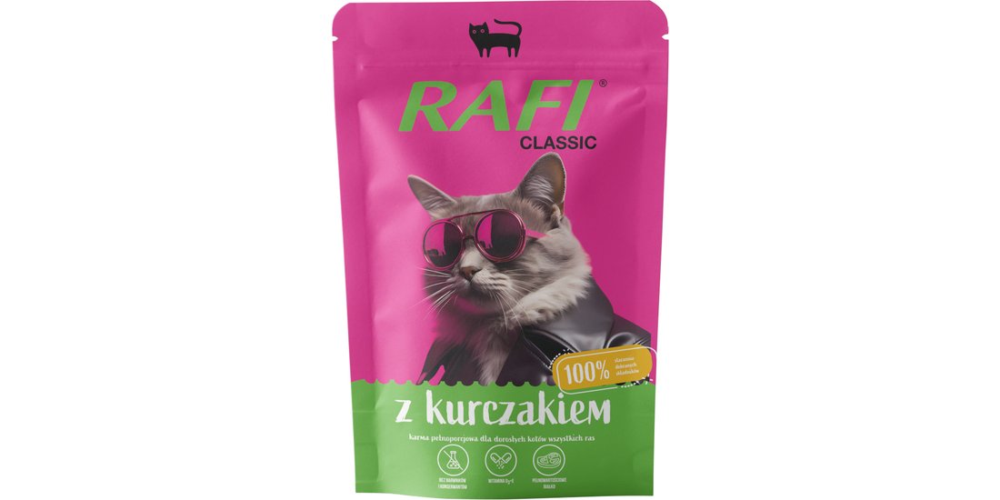 Rafi Cat Classic 10 x 100 g – Pollo