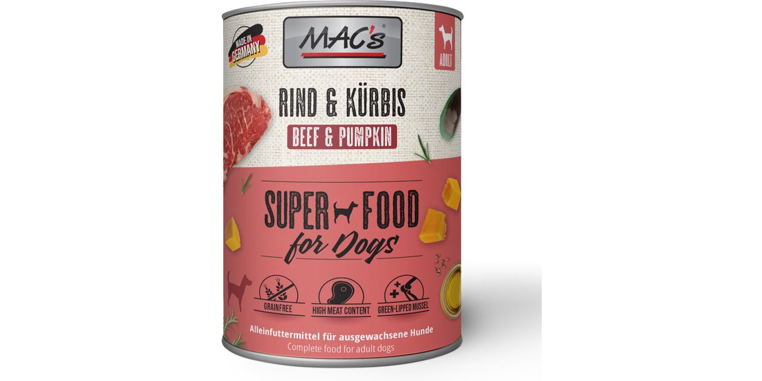MAC’s Adult 12 x 800 g – Manzo & Zucca