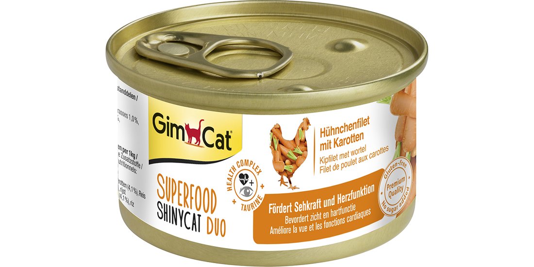 GimCat Superfood ShinyCat Duo 24 x 70 g Alimento…