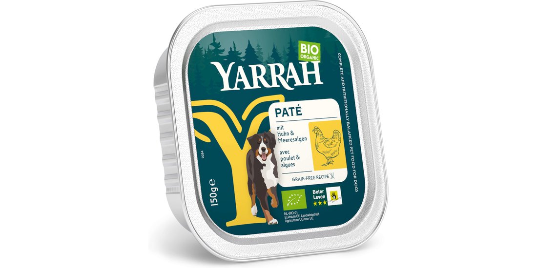 Yarrah Bio Paté 12 x 150 g – Pollo bio con Alghe…