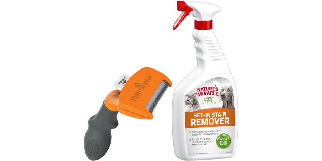 FURminator deShedding + Nature’s Miracle Set-…