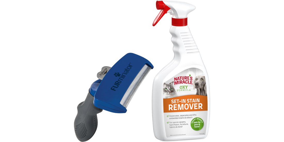 FURminator deShedding + Nature’s Miracle Set-…