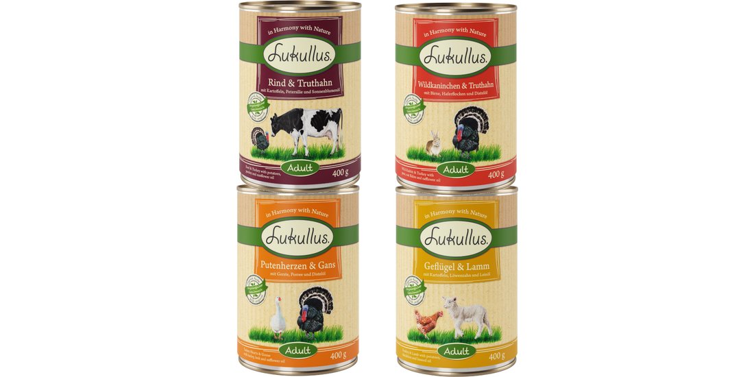 Lukullus 24 x 400 g – Mix 2 (4 gusti). Manzo …