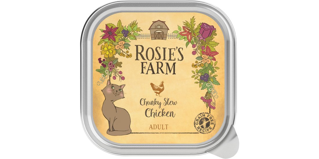 Rosie’s Farm Adult 16 x 100 g umido per gatti…