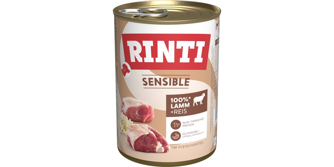 RINTI Sensible 24 x 400 g – Agnello & Riso
