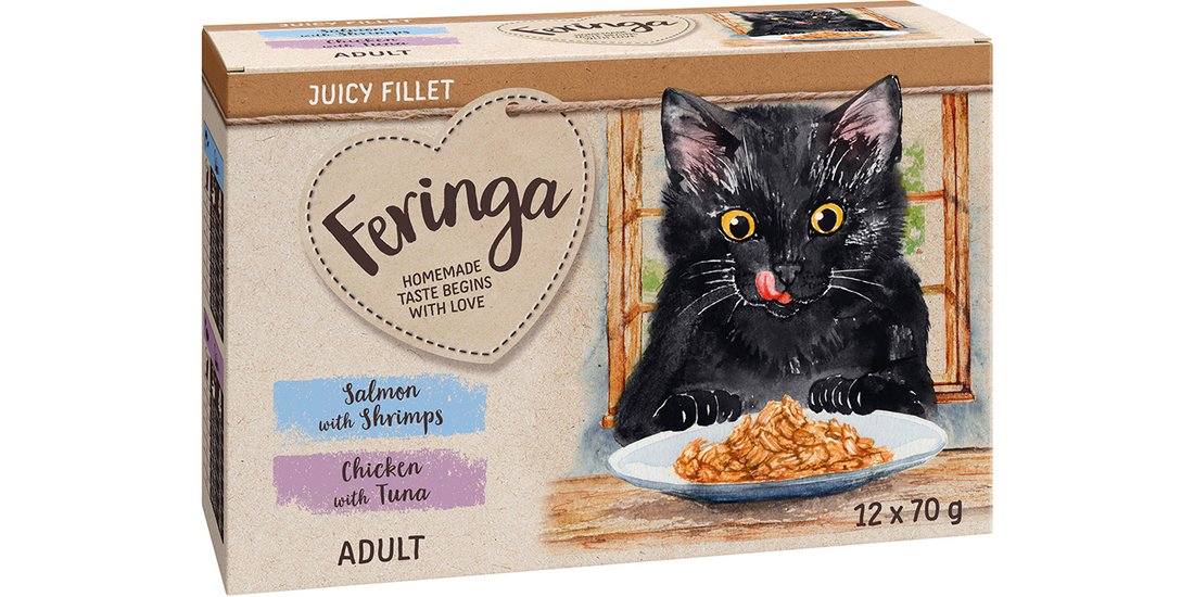 Feringa Juicy Fillet 12 x 70 g Umido per gatto…