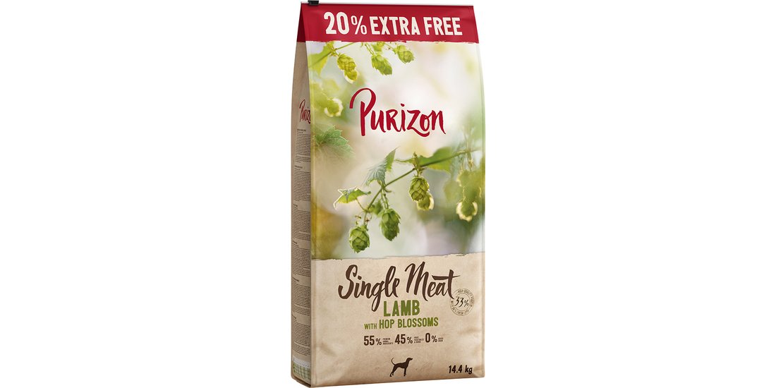 12 kg + 24 kg gratis! Purizon Adult Single Meat…