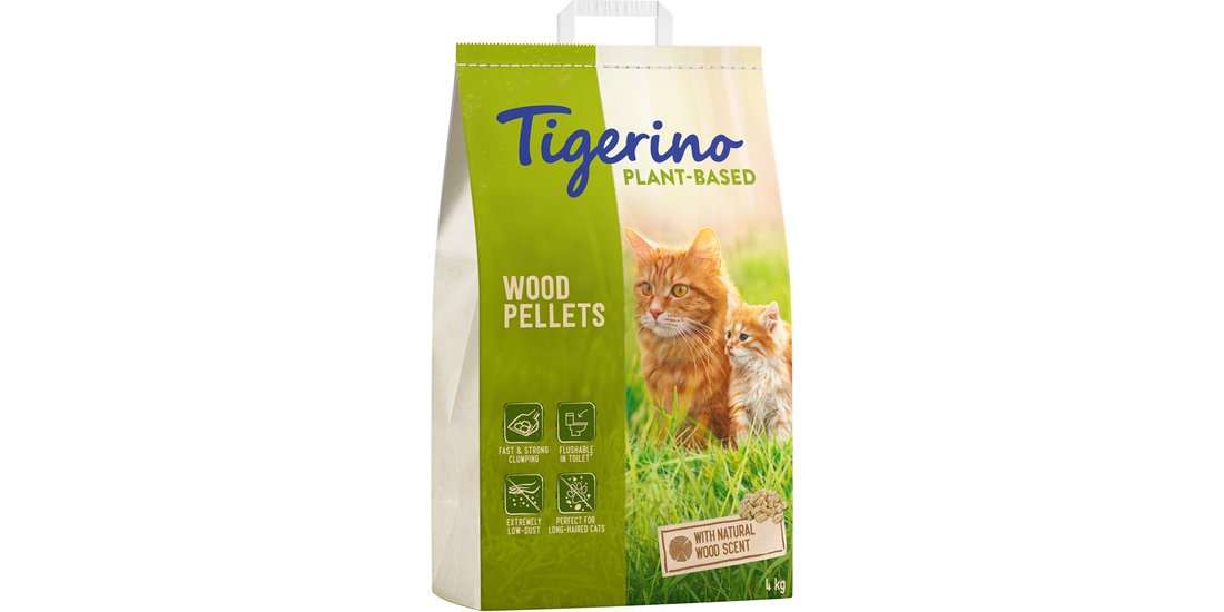 Lettiera Tigerino Plant-Based Pellet di legno…