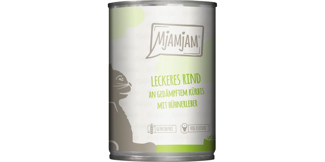 MjAMjAM 6 x 400 g umido gatto – Manzo & Zucca…