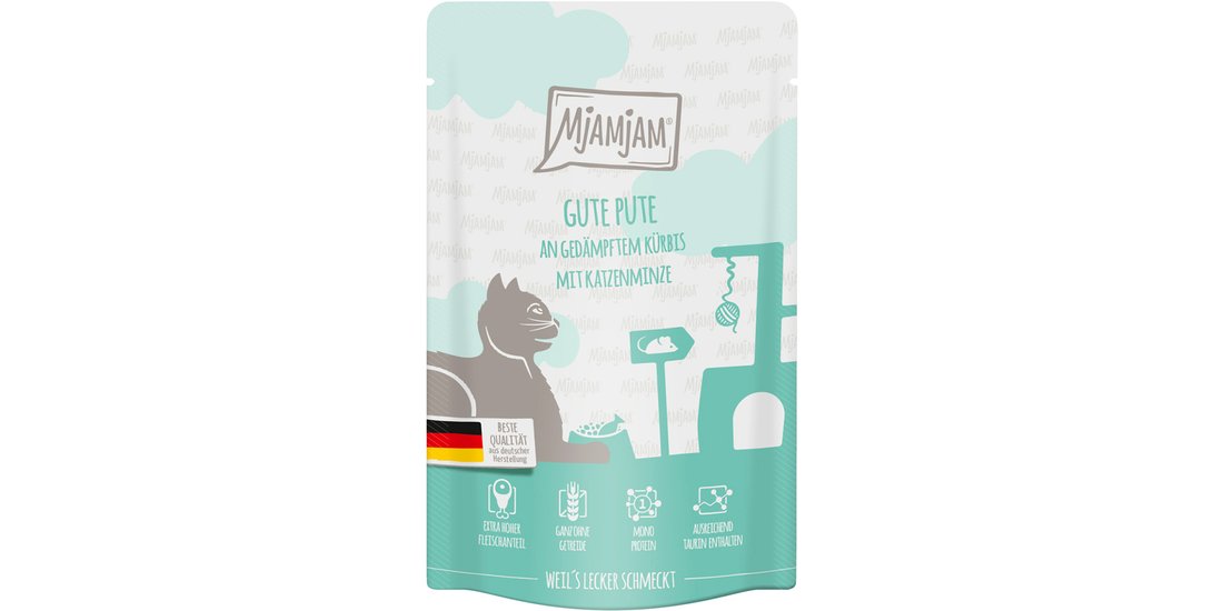 MjAMjAM Buste 12 x 125 g umido gatto – Tacchino…