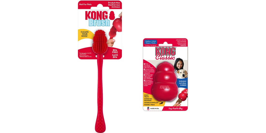 Set: KONG Classic + KONG Accessorio per pulizia…