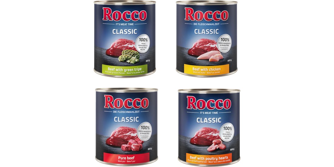 Rocco Classic 24 x 800 g Alimento umido per cani…