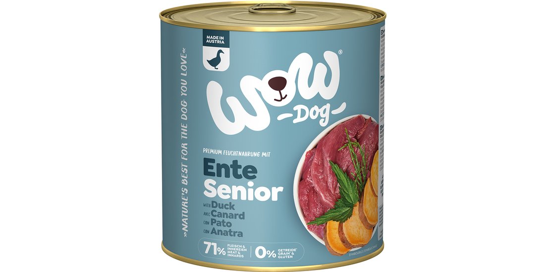 WOW Senior Anatra 800 g Alimento umido per cane…