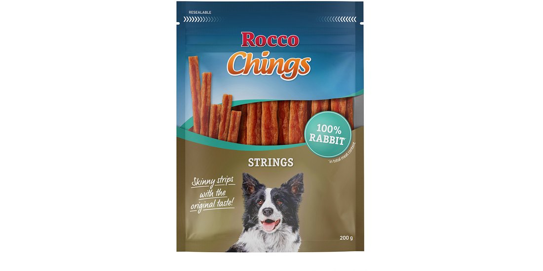 Rocco Chings Strings Snack per cane – 200 g Coniglio…