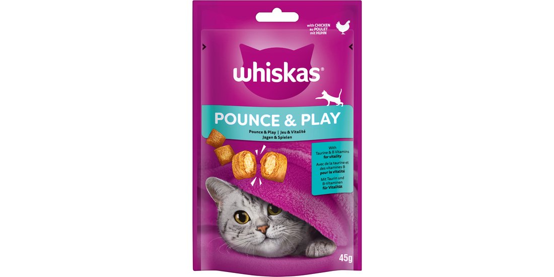 Whiskas Pounce & Play Snack per gatto – 45 g …