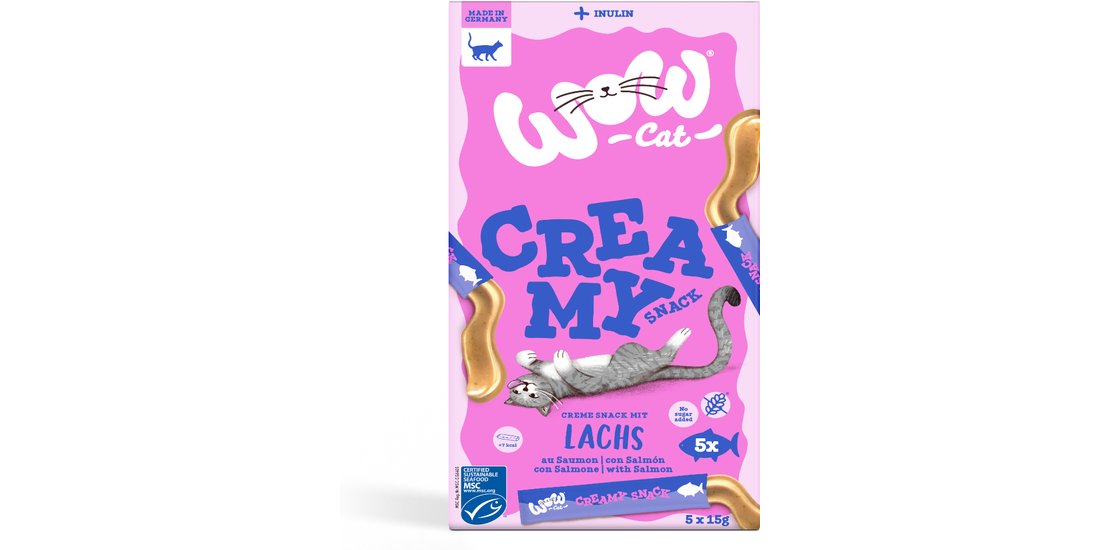 WOW Creamy Snack 5 x 15 g per gatto – Salmone