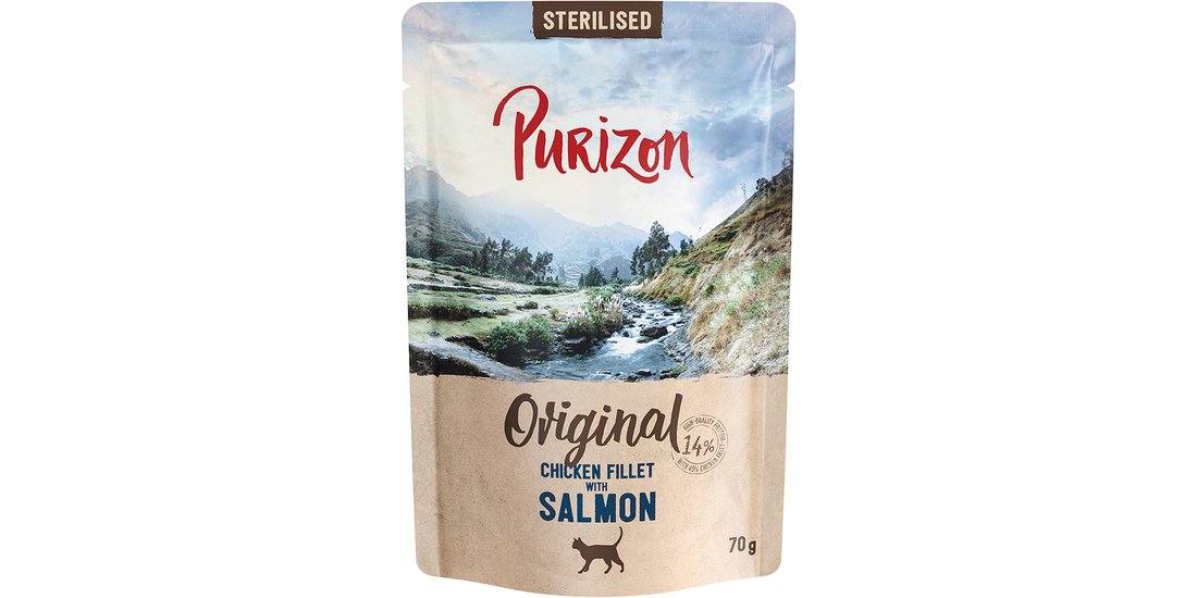 Purizon Adult Sterilised 24 x 70 g – senza cereali…