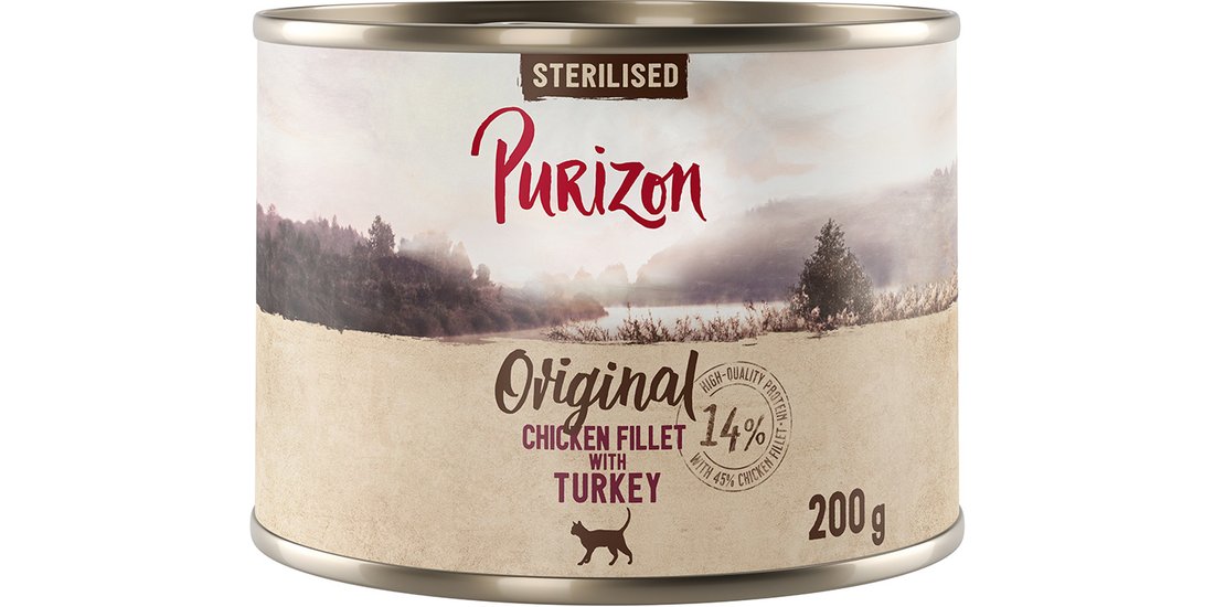 Purizon Adult Sterilised 6 x 200 g – senza cereali…