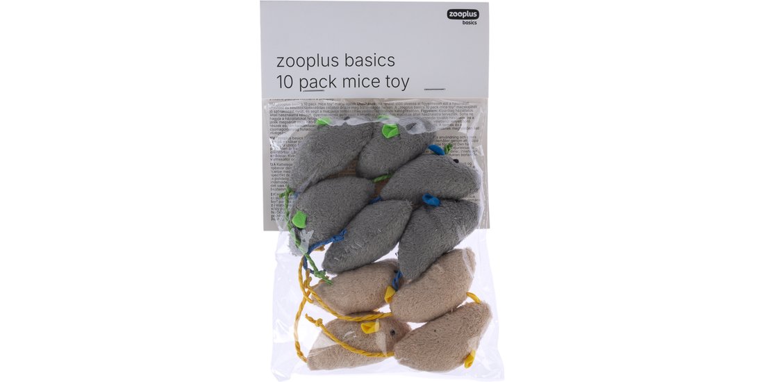 Gioco per gatti zooplus Basics Set di topini – …