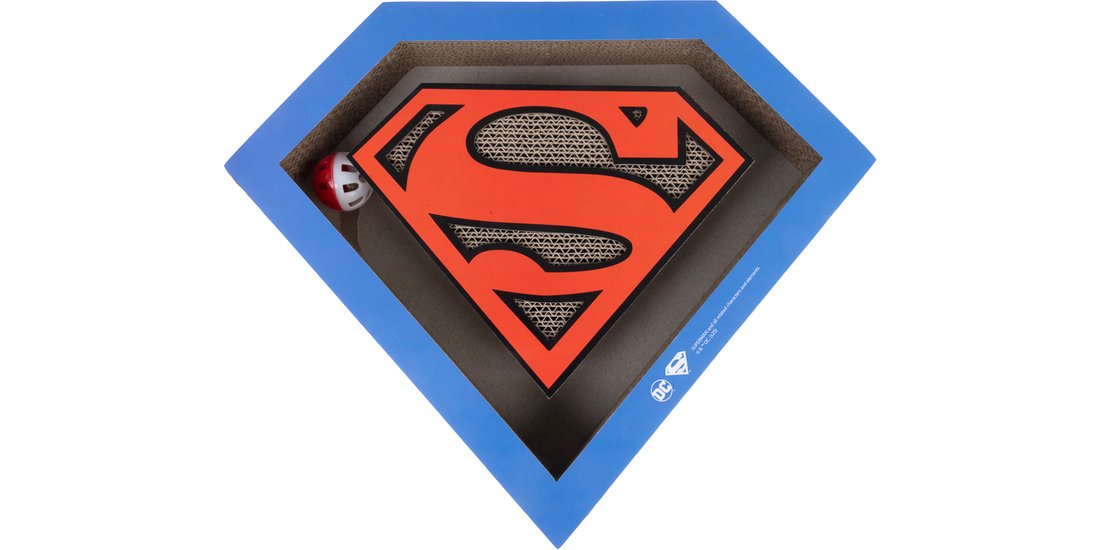 Graffiatoio DC Superman con pista per palline…