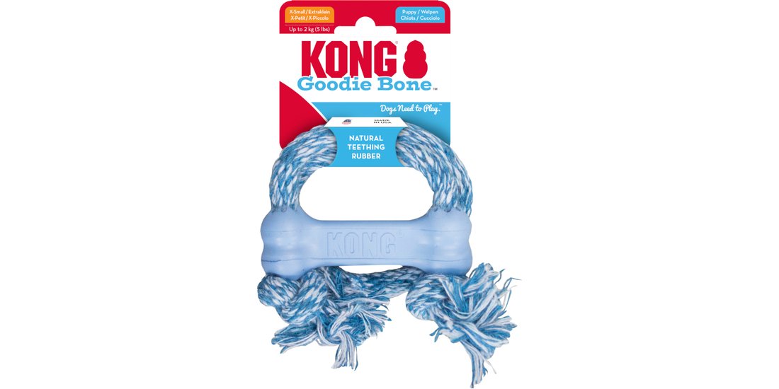 KONG Goodie Bone con corda gioco per cani – Tg…