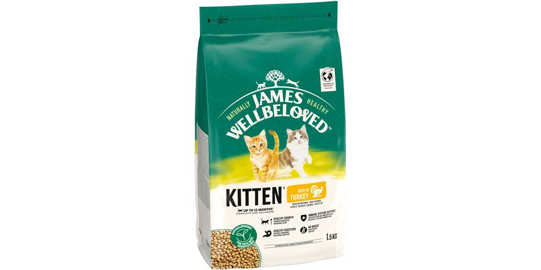 James Wellbeloved Kitten Hypoallergenic Tacchino…