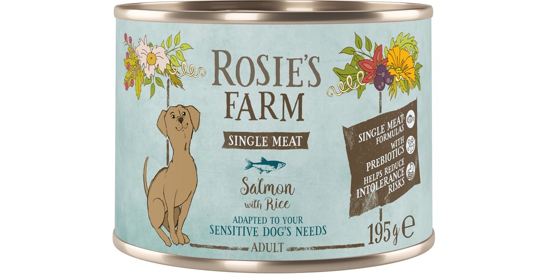 Rosie’s Farm Single Meat Adult 6 x 195 g – Pesce…