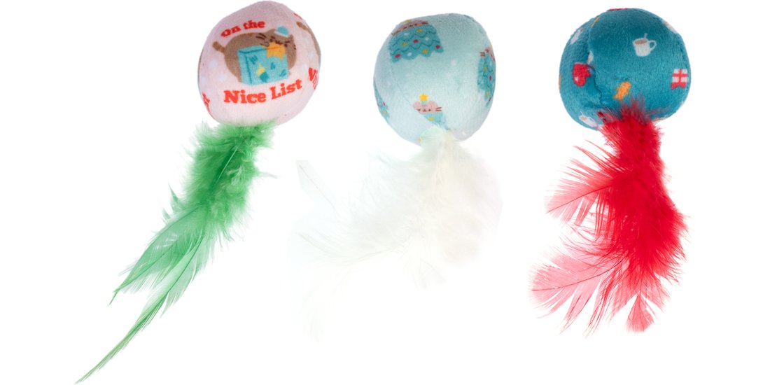 Palline natalizie per gatti TIAKI – set da 3 …